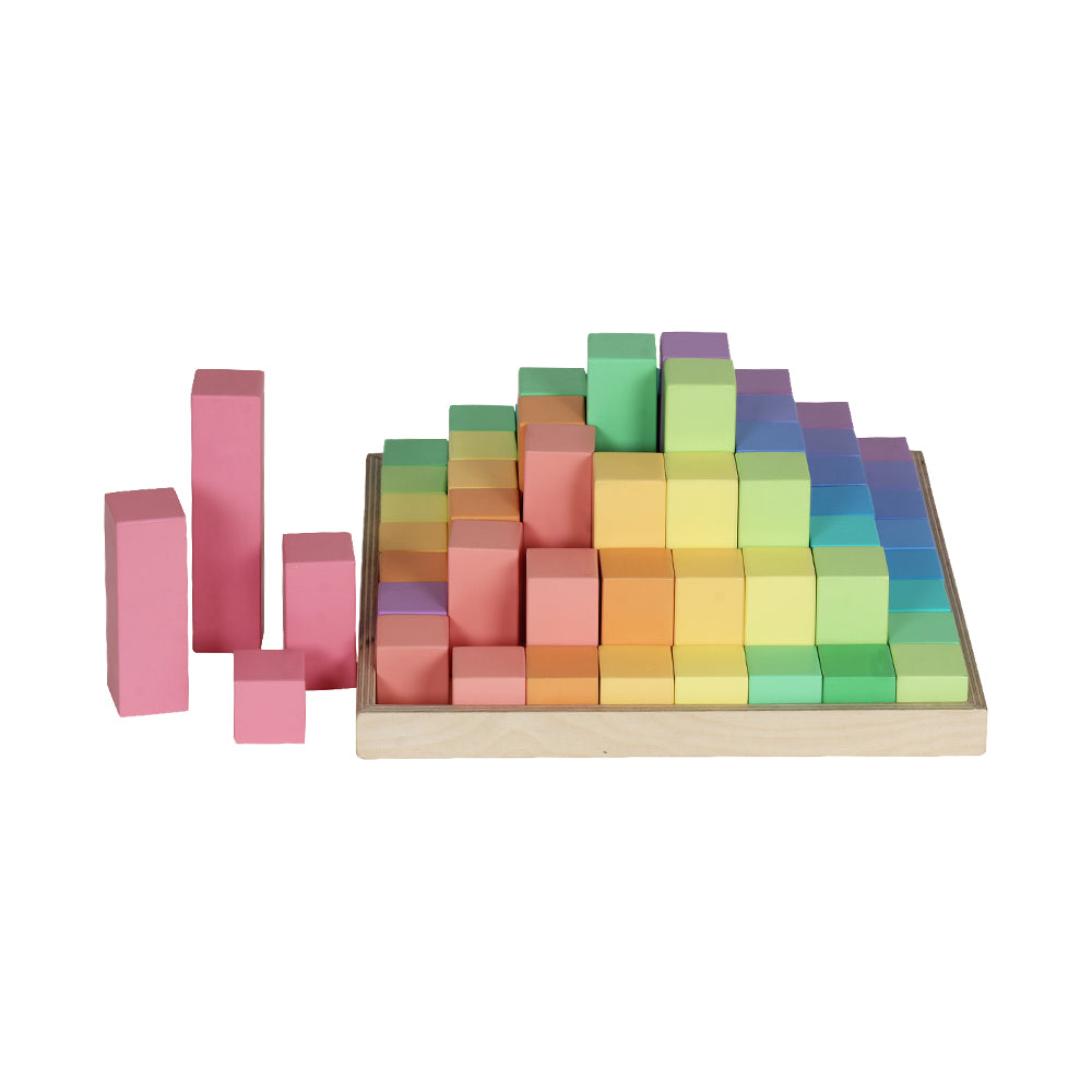 Wooden Pyramid Blocks Set